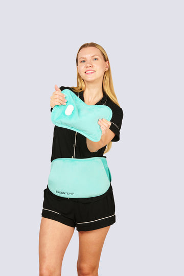 SnuggTemp Hot Water Bottle with Body Strap (FORGET ME NOT BLUE)